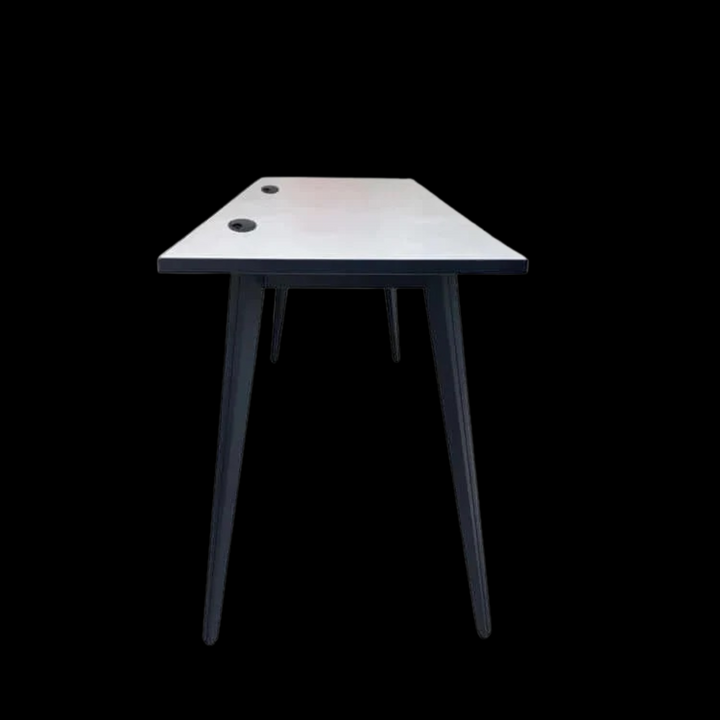 BLACK & WHITE STEEL FRAME DESK 59" - OFFICE DESK