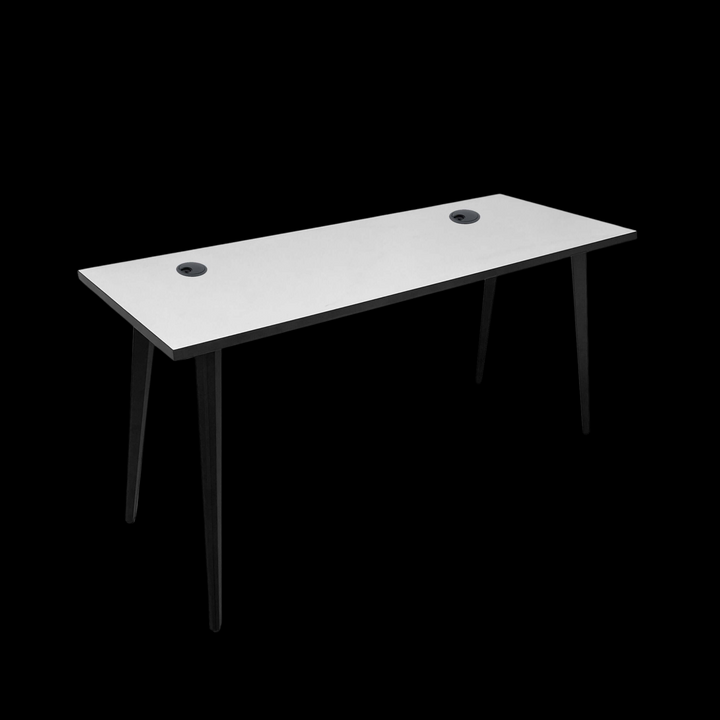 BLACK & WHITE STEEL FRAME DESK 48" - OFFICE DESK
